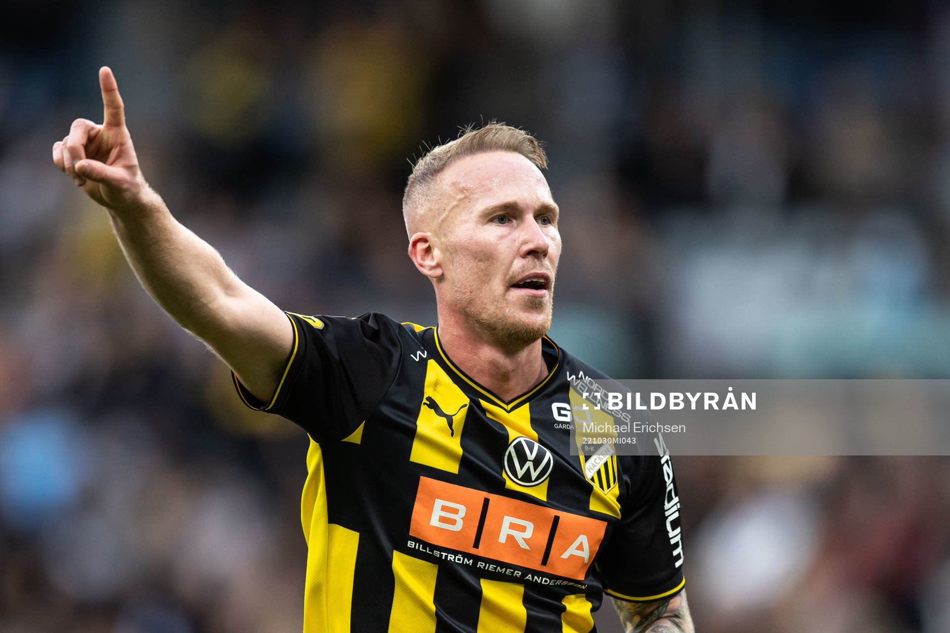 Häckens Mikkel Rygaard Jensen jublar