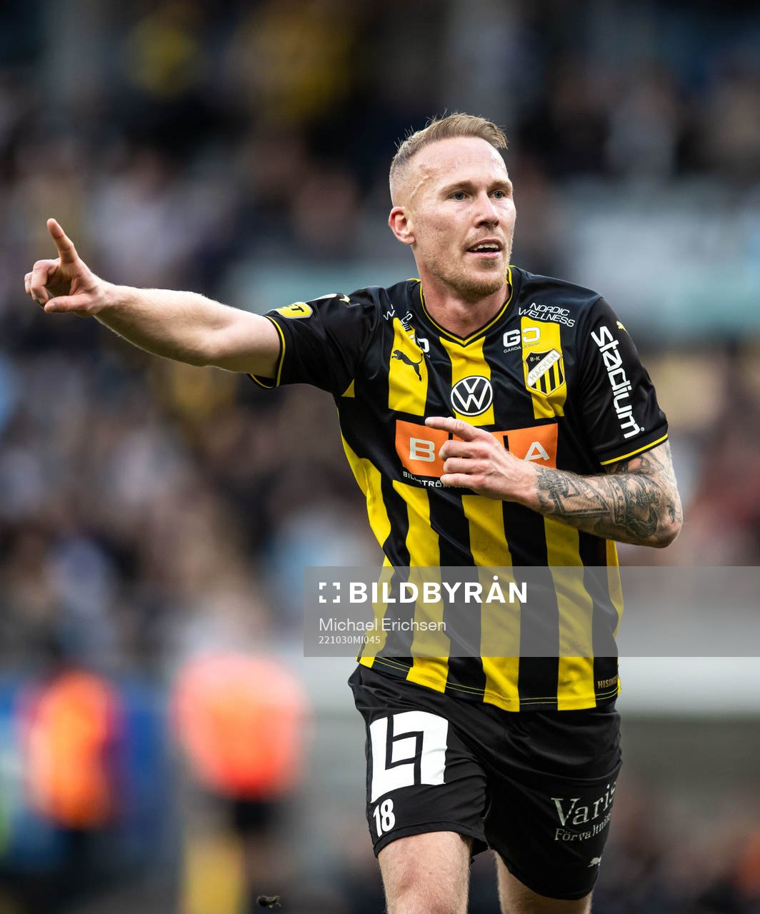 Häckens Mikkel Rygaard Jensen jublar