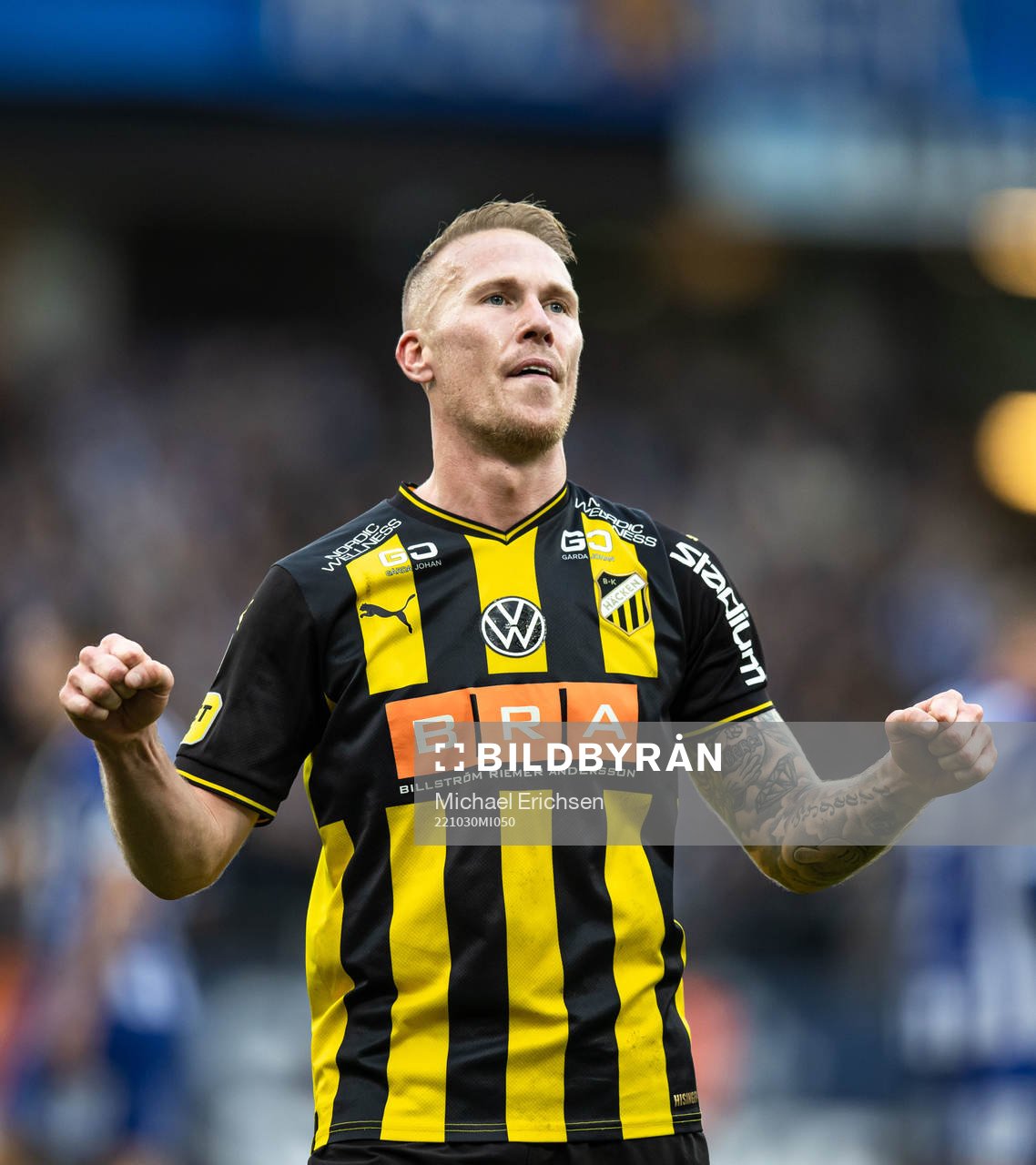 Häckens Mikkel Rygaard Jensen jublar