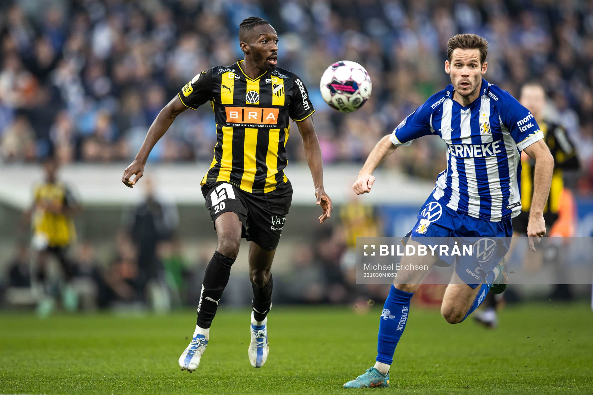 Häckens Blair Sebastian Turgott och IFK Göteborgs Emil
