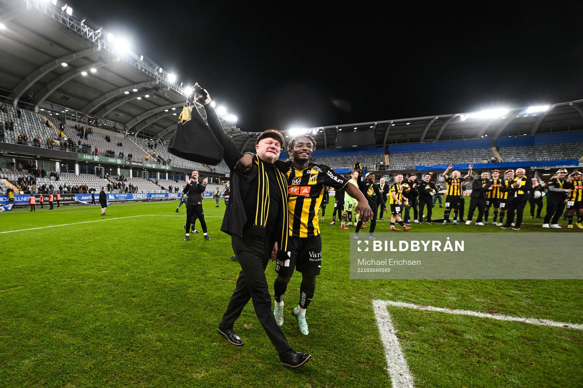 Häcken tränare Per-Mathias Høgmo och Ibrahim Sadiq