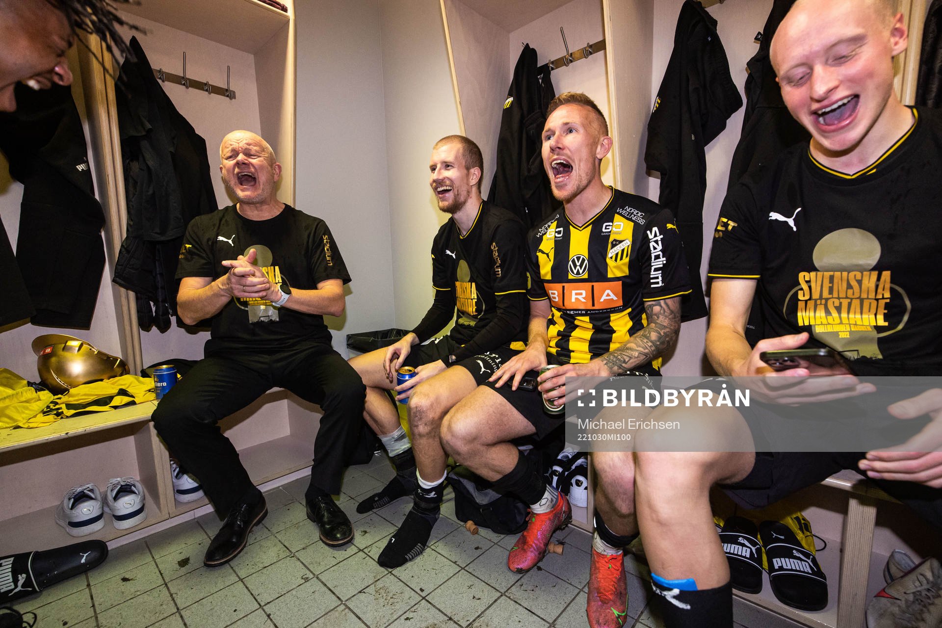 Häckens tränare Per-Mathias Høgmo, Simon Gustafson och