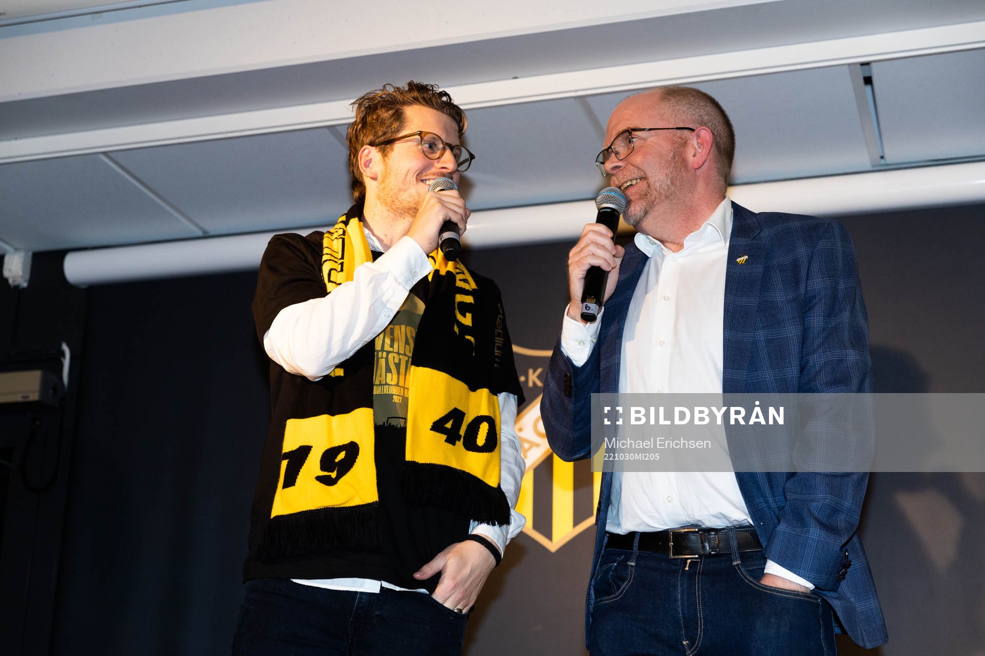 Häckens Erik Friberg  och ordförande Anders Billström