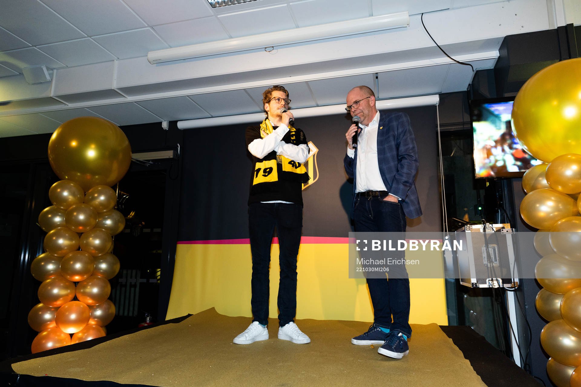 Häckens Erik Friberg  och ordförande Anders Billström
