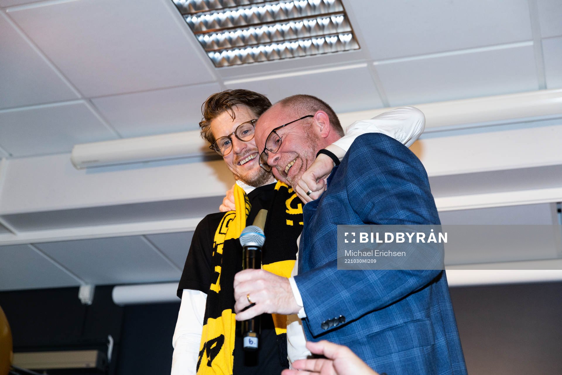 Häckens Erik Friberg  och ordförande Anders Billström