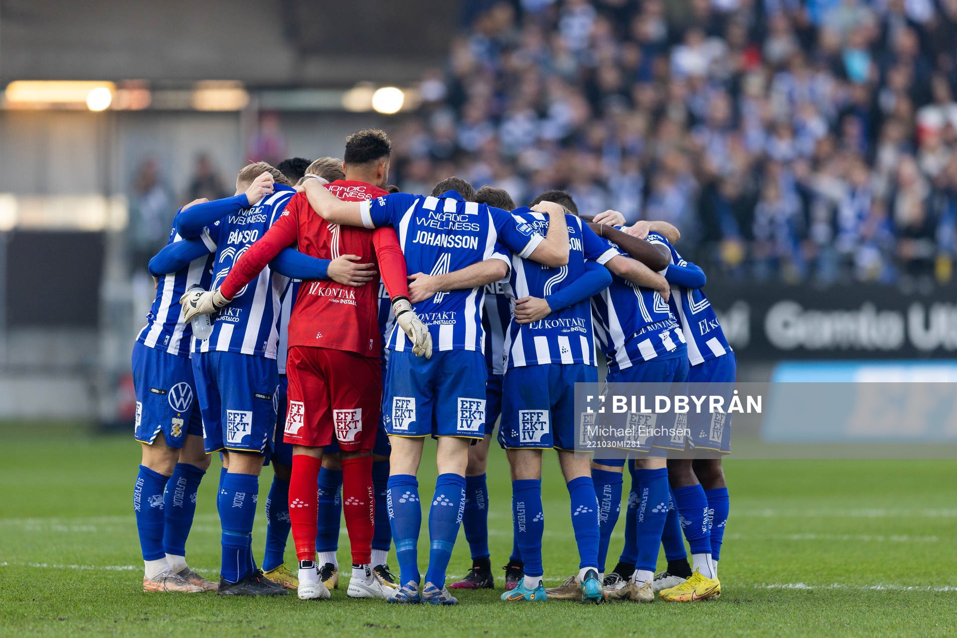 IFK Göteborg samlade innan fotbollsmatchen i Allsvenskan