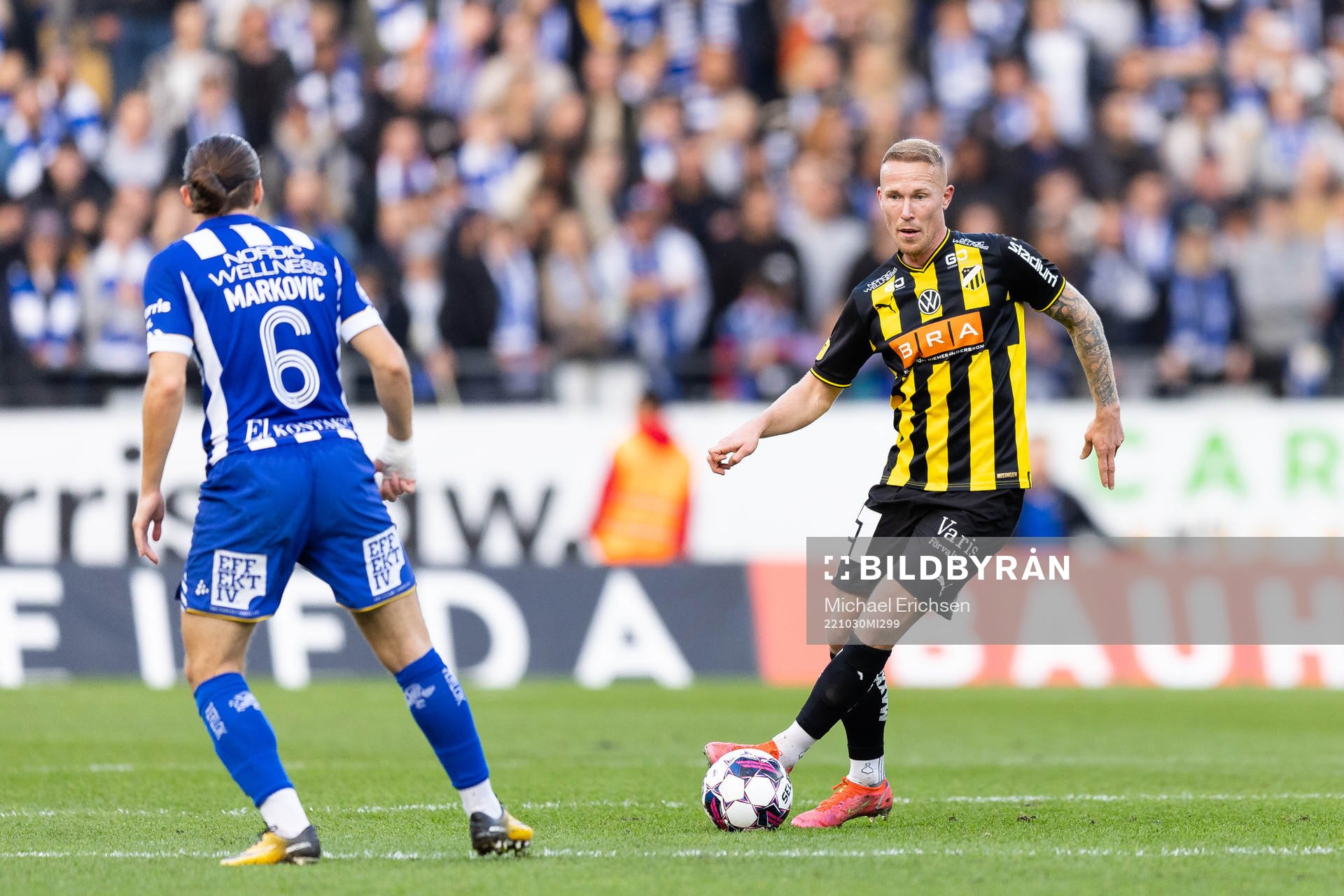 IFK Göteborgs Eman Markovic och Häckens Mikkel Rygaard