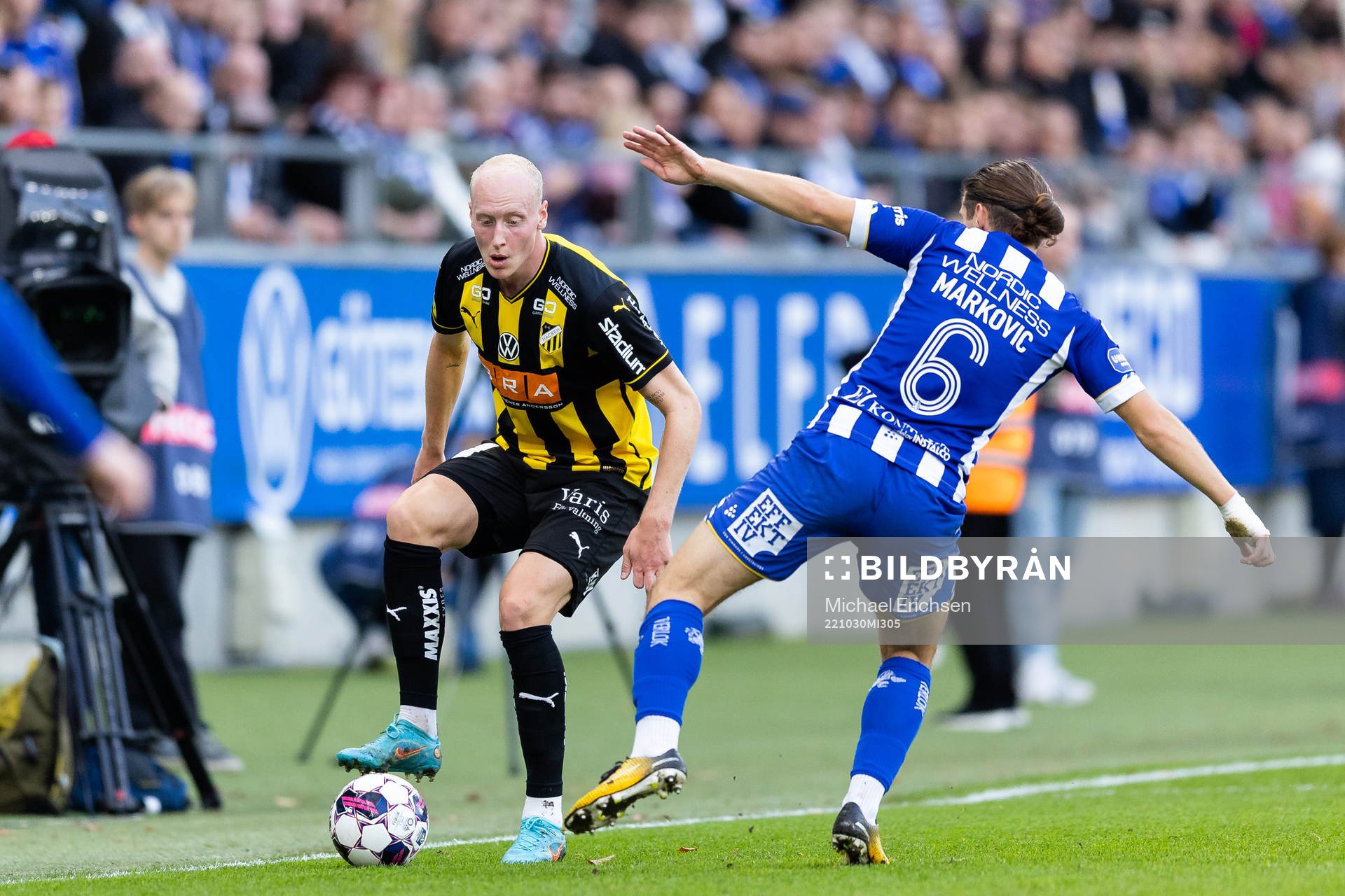 Häckens Valgeir Fridriksson och IFK Göteborgs Eman