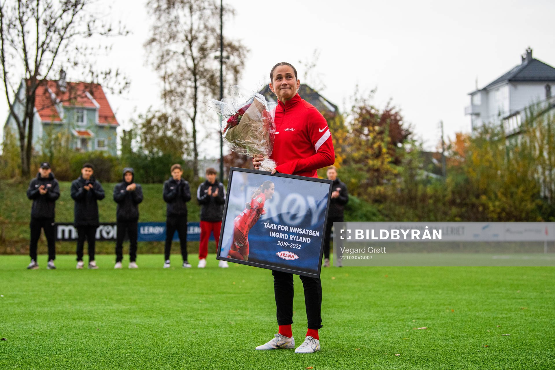 Ingrid Ryland of Brann ahead of the Toppserien football match between Brann and Vålerenga on October 30, 2022 in Sandviken. 