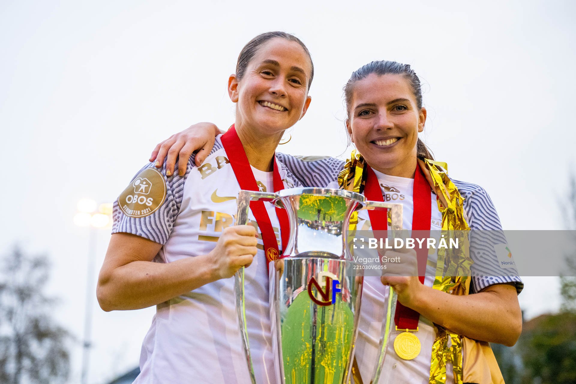 Ingrid Ryland and Cecilie Redisch Kvamme of Brann celebrate