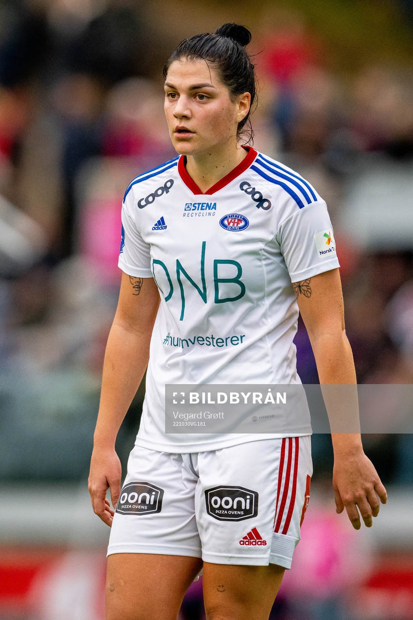 Dejana Stefanovic of Vålerenga during the Toppserien football match between Brann and Vålerenga on October 30, 2022 in Sandviken. 