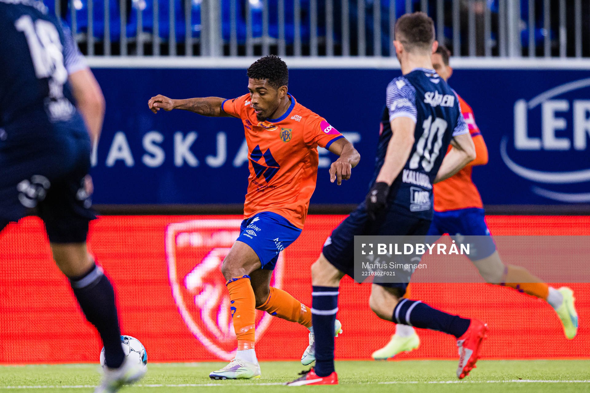 Erikson Spinola Lima of Aalesund during the Eliteserien match between Kristiansund and Aalesund on October 30, 2022 in Kristiansund.