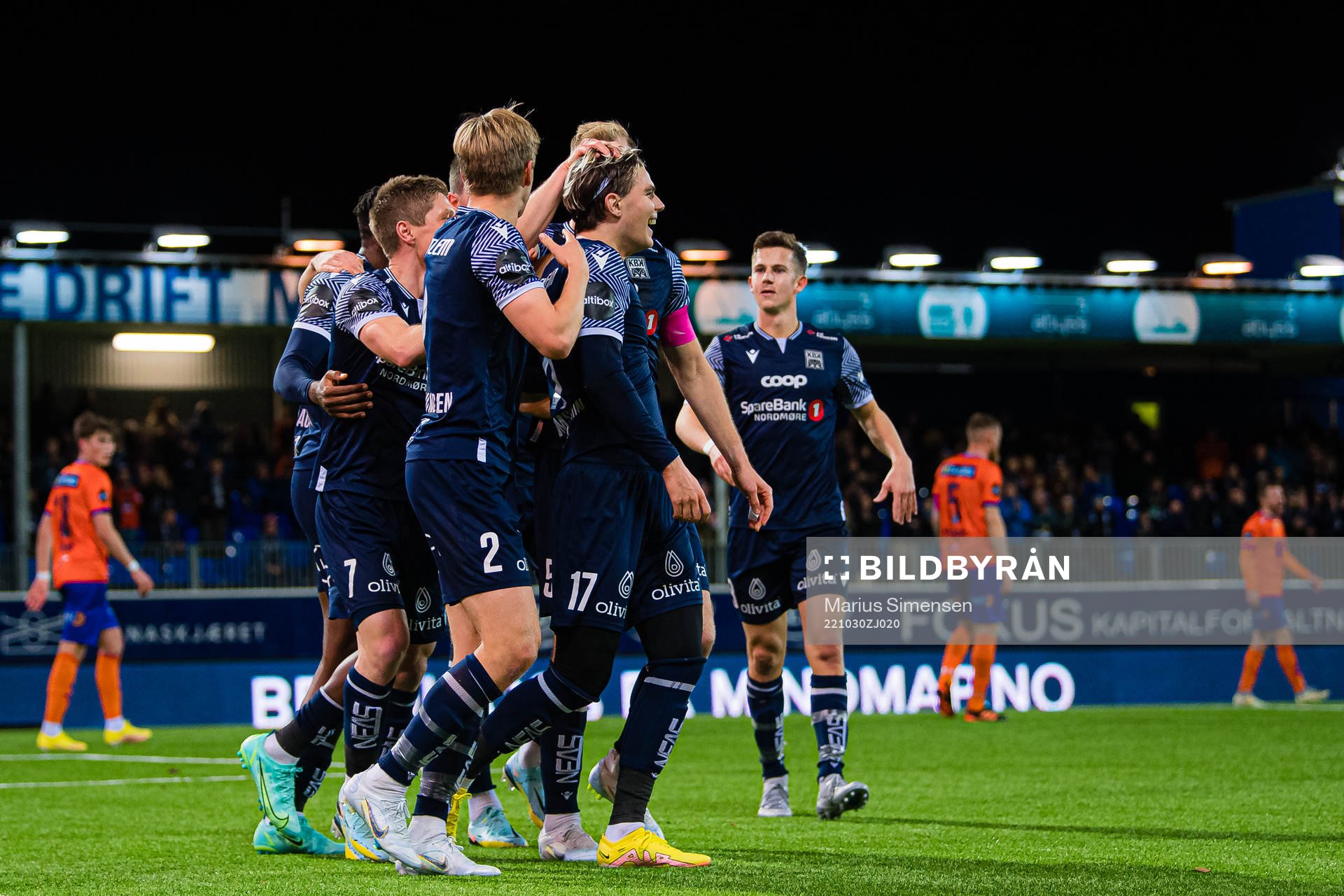 Brynjolfur Andersen Willumsson of Kristiansund celebrates