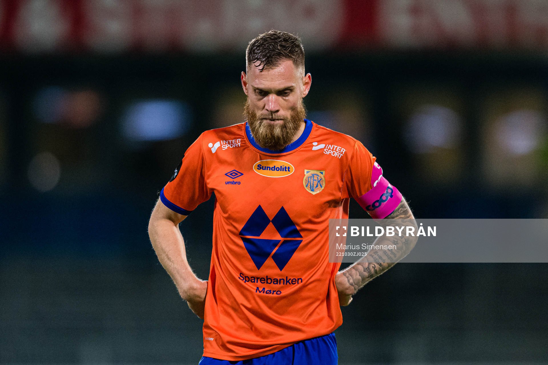 David Thomas Fällman of Aalesund looks dejected