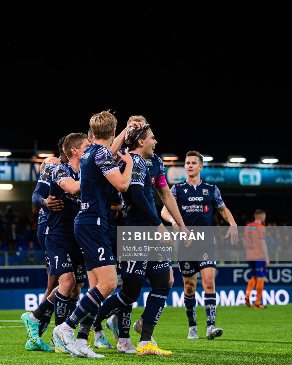 Brynjolfur Andersen Willumsson of Kristiansund celebrates