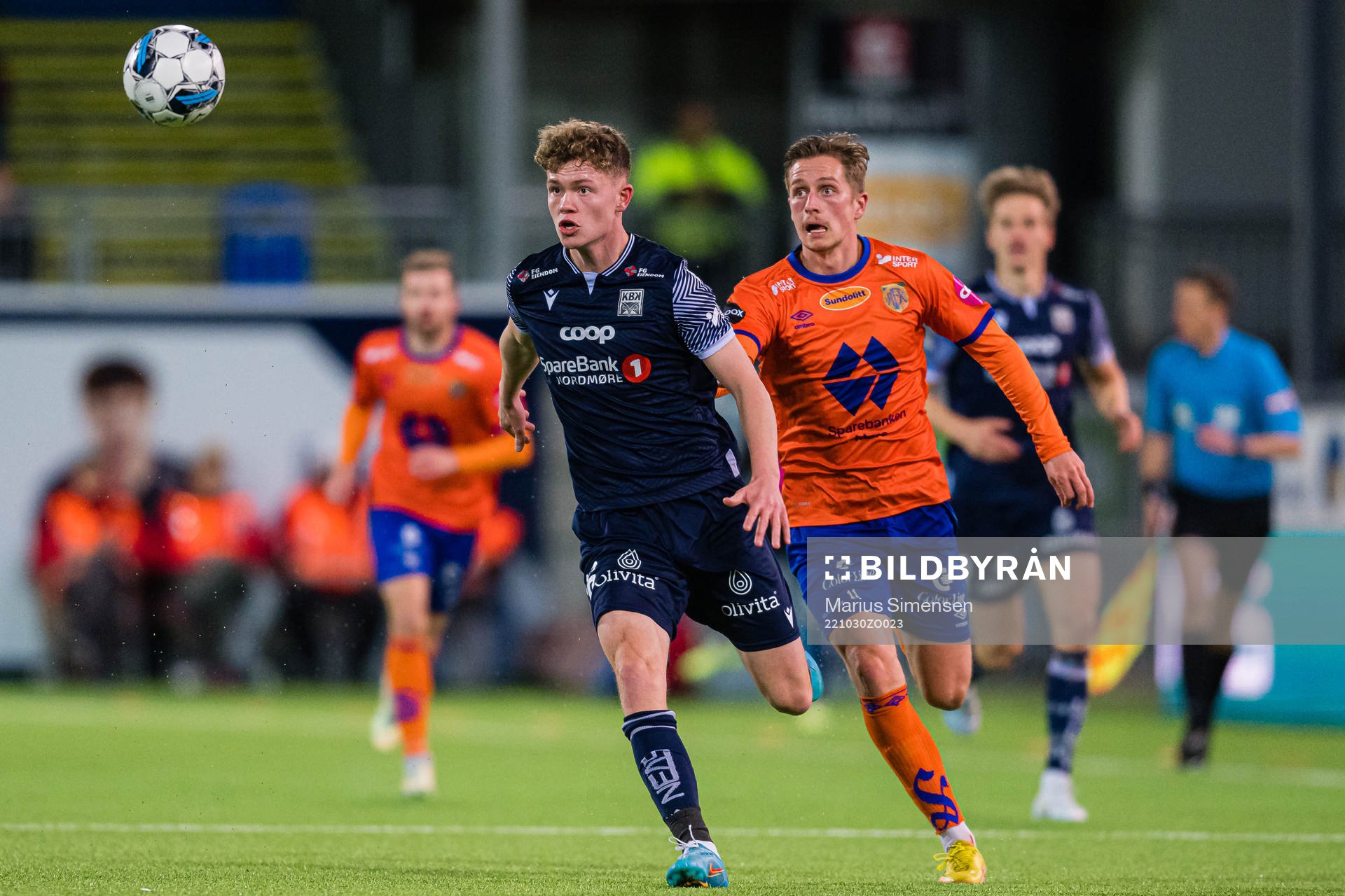 Max Normann Williamsen of Kristiansund and Simen Bolkan