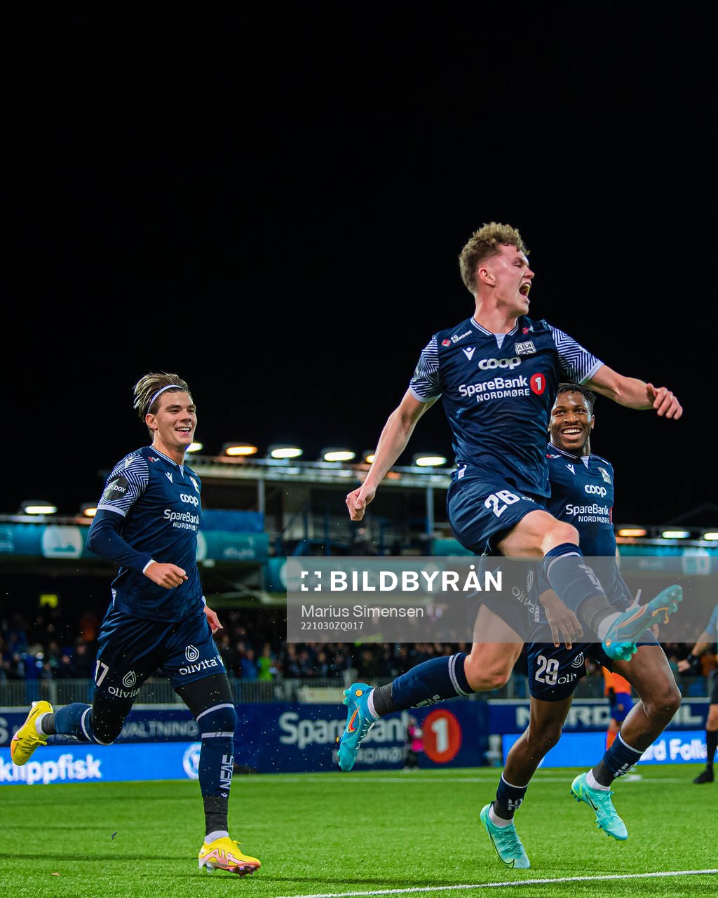 Max Normann Williamsen of Kristiansund celebrates