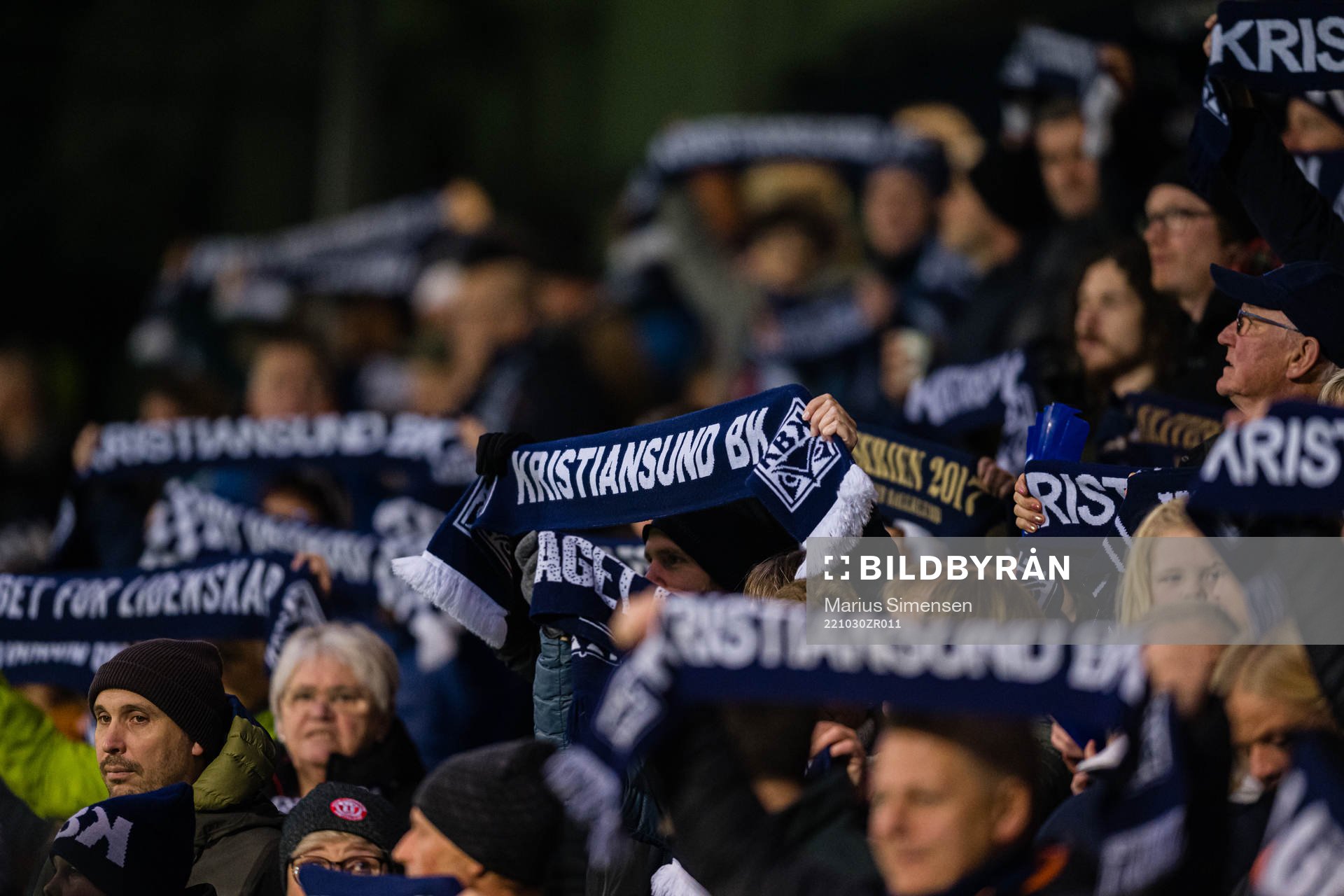 Spectators in the stands