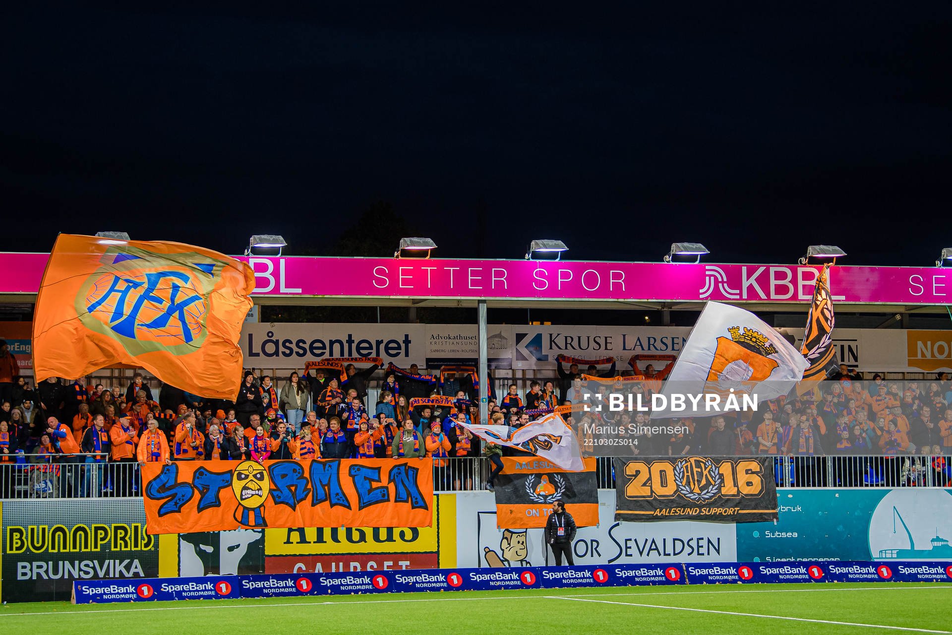 Spectators in the stands