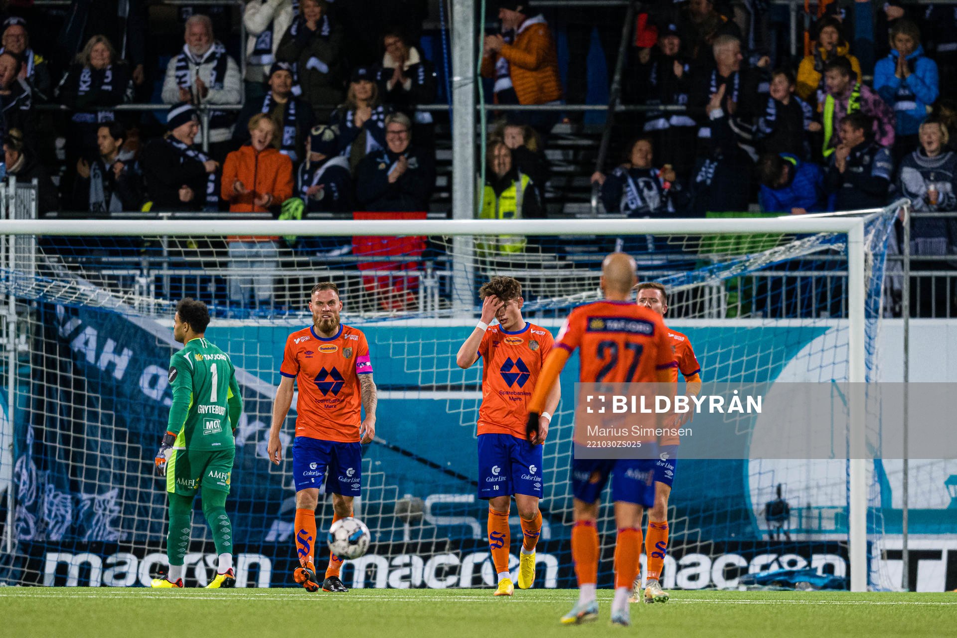 Nikolai Søyset Hopland of Aalesund looks dejected