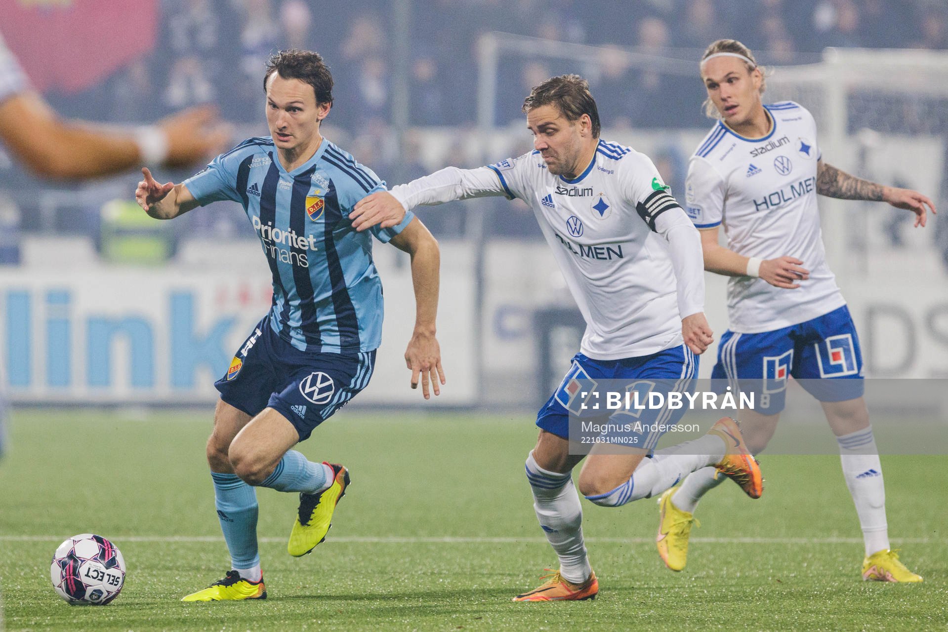 Djurgårdens Hjalmar Ekdal och IFK Norrköpings Christoffer