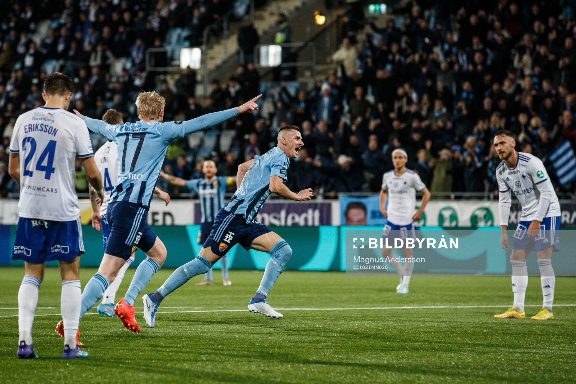 Djurgårdens Haris Radetinac jublar