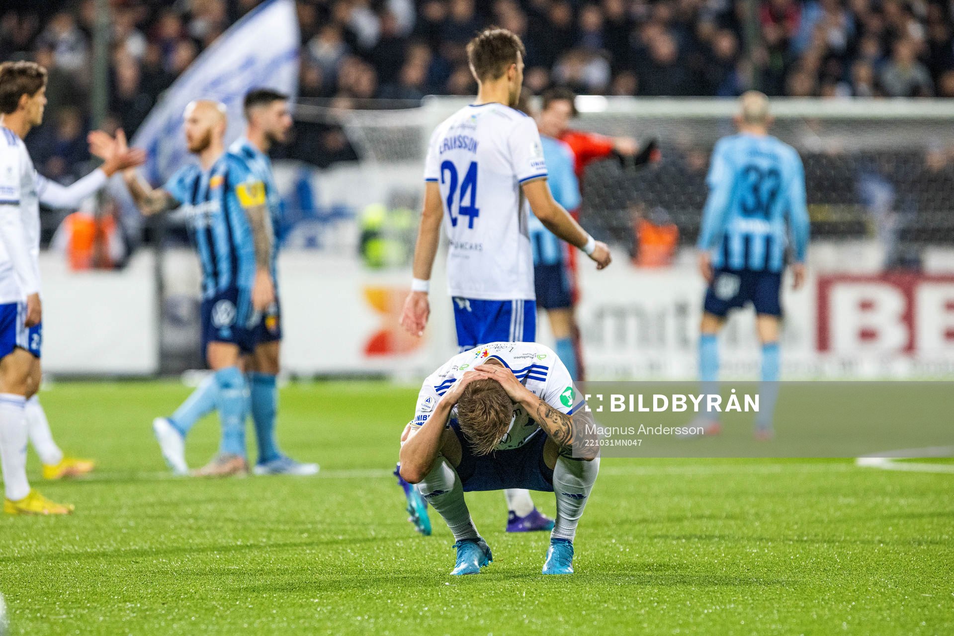 IFK Norrköpings Marco Lund Nielsen deppar