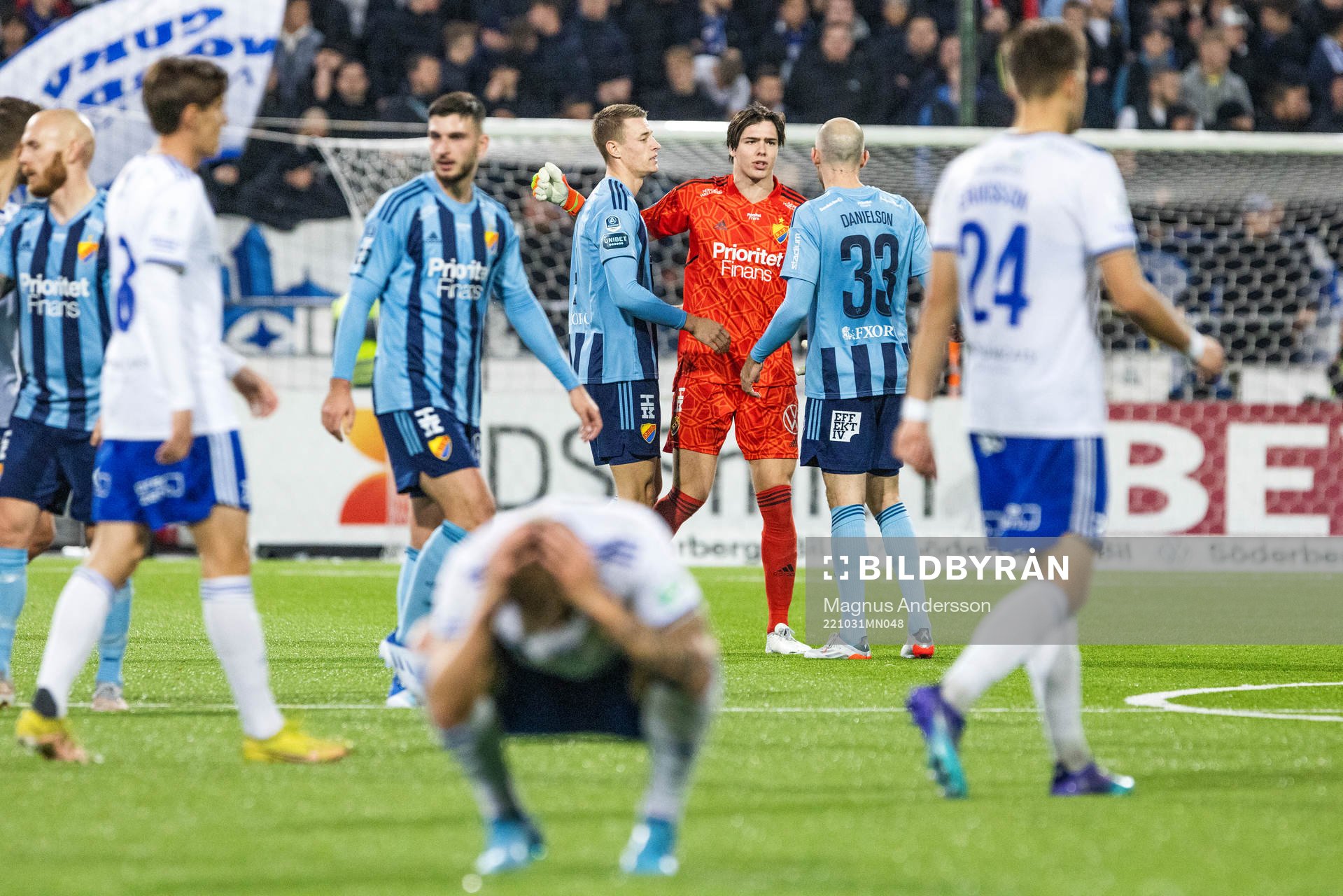 Djurgårdens Jesper Löfgren, målvakt Jacob Widell