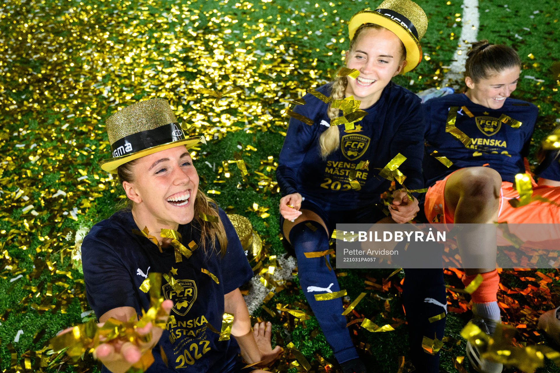 FC Rosengårds Gudrun Arnardottir jublar efter fotbollsmatchen i Damallsvenskan mellan FC Rosengård och Djurgården den 31 oktober 2022 i Malmö. 