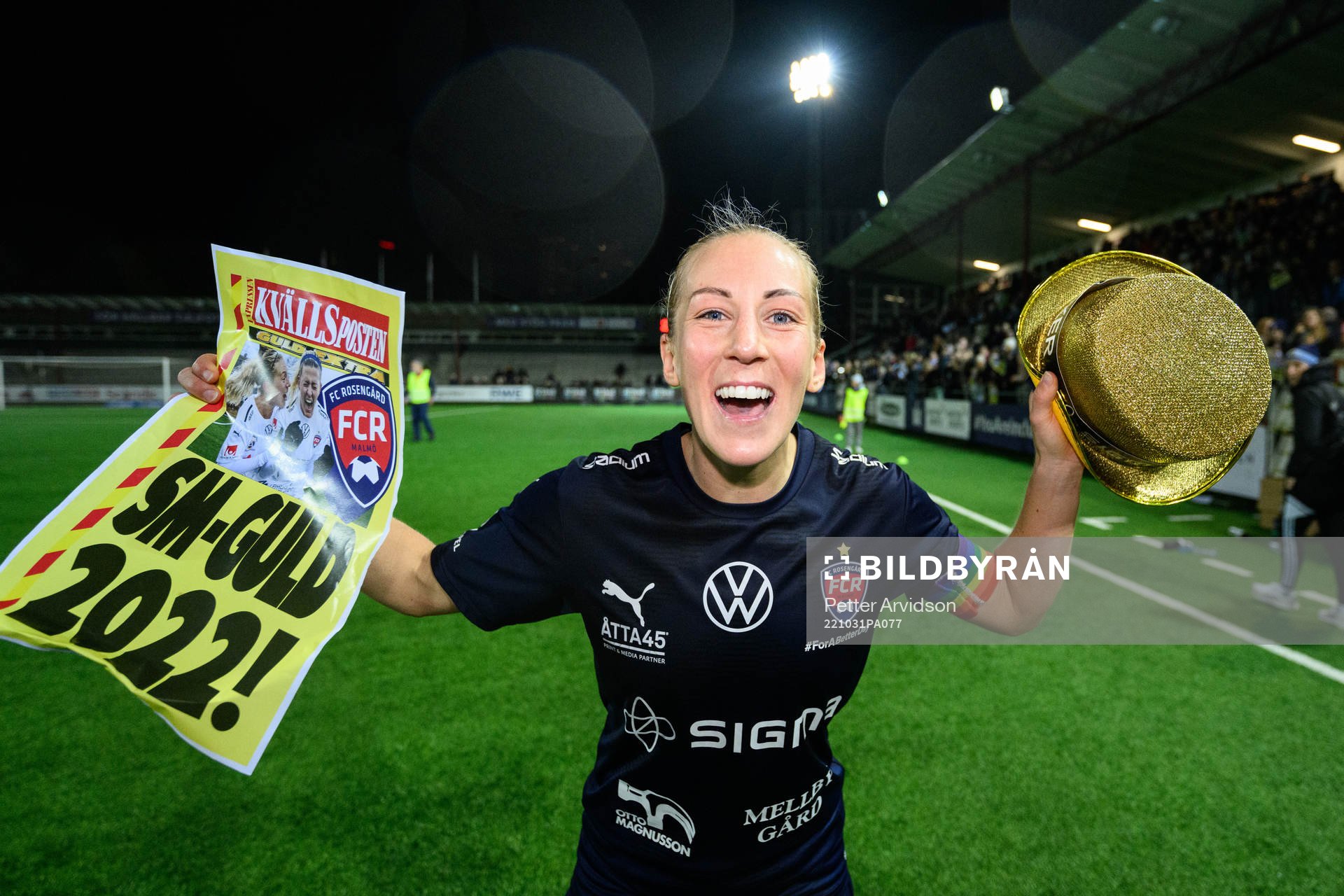 FC Rosengårds Mia Persson jublar