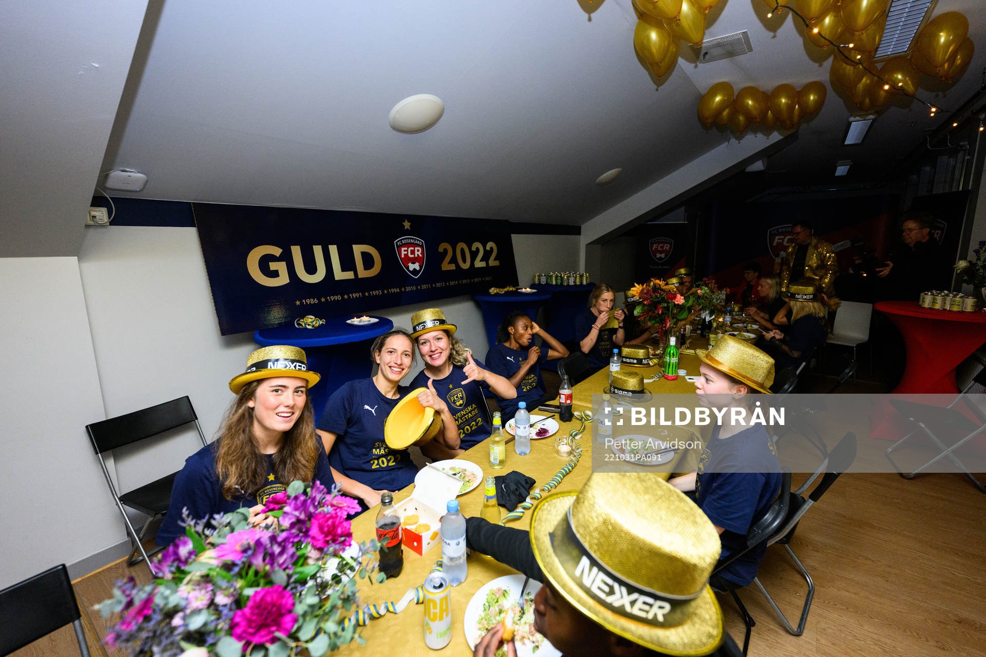 FC Rosengårds spelare på guldfesten