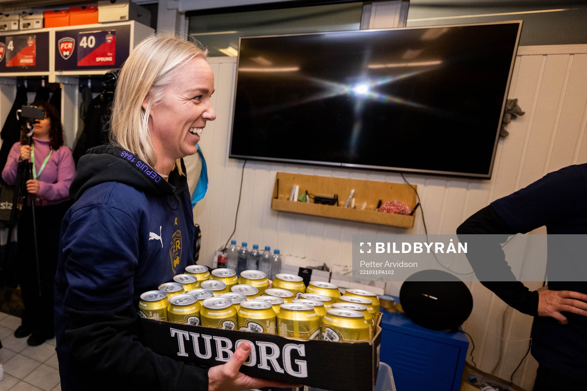 FC Rosengårds Caroline Seger i omklädningsrummet