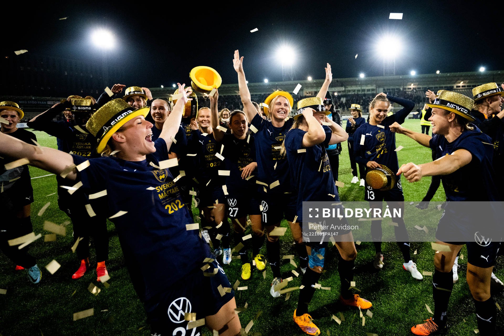 FC Rosengårds Olivia Schough, Mimmi Larsson, Fiona Brown