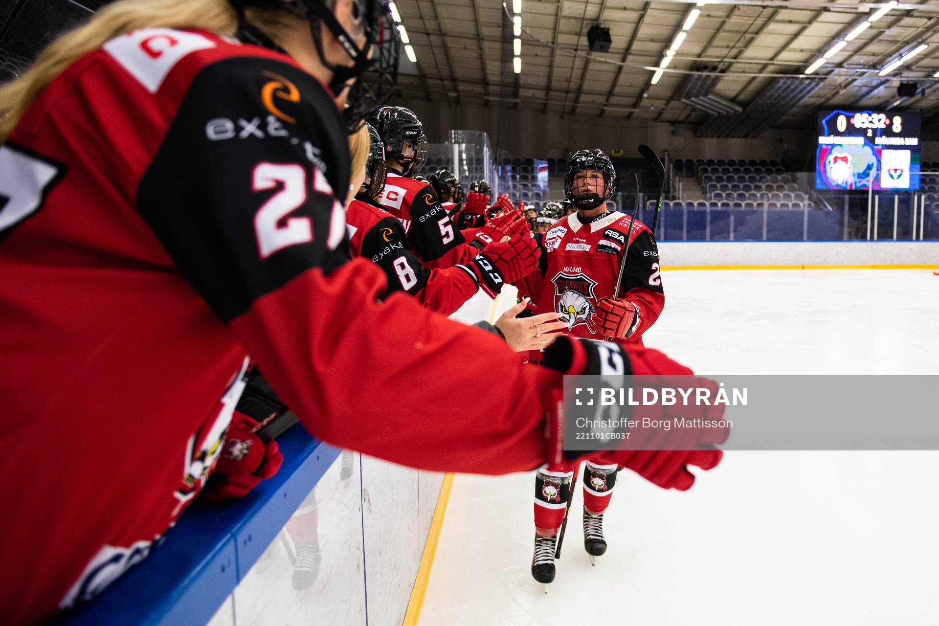 Malmö Redhawks Silke Glud jublar