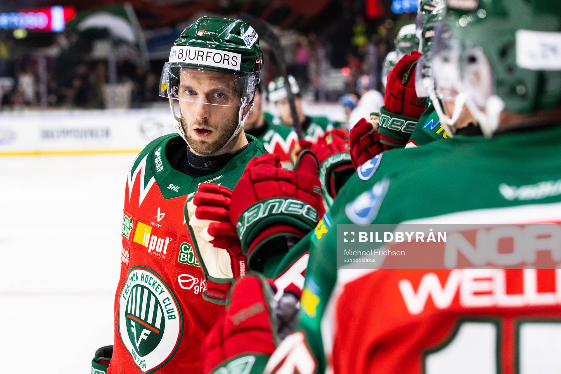 Frölundas Petteri Lindbohm jublar