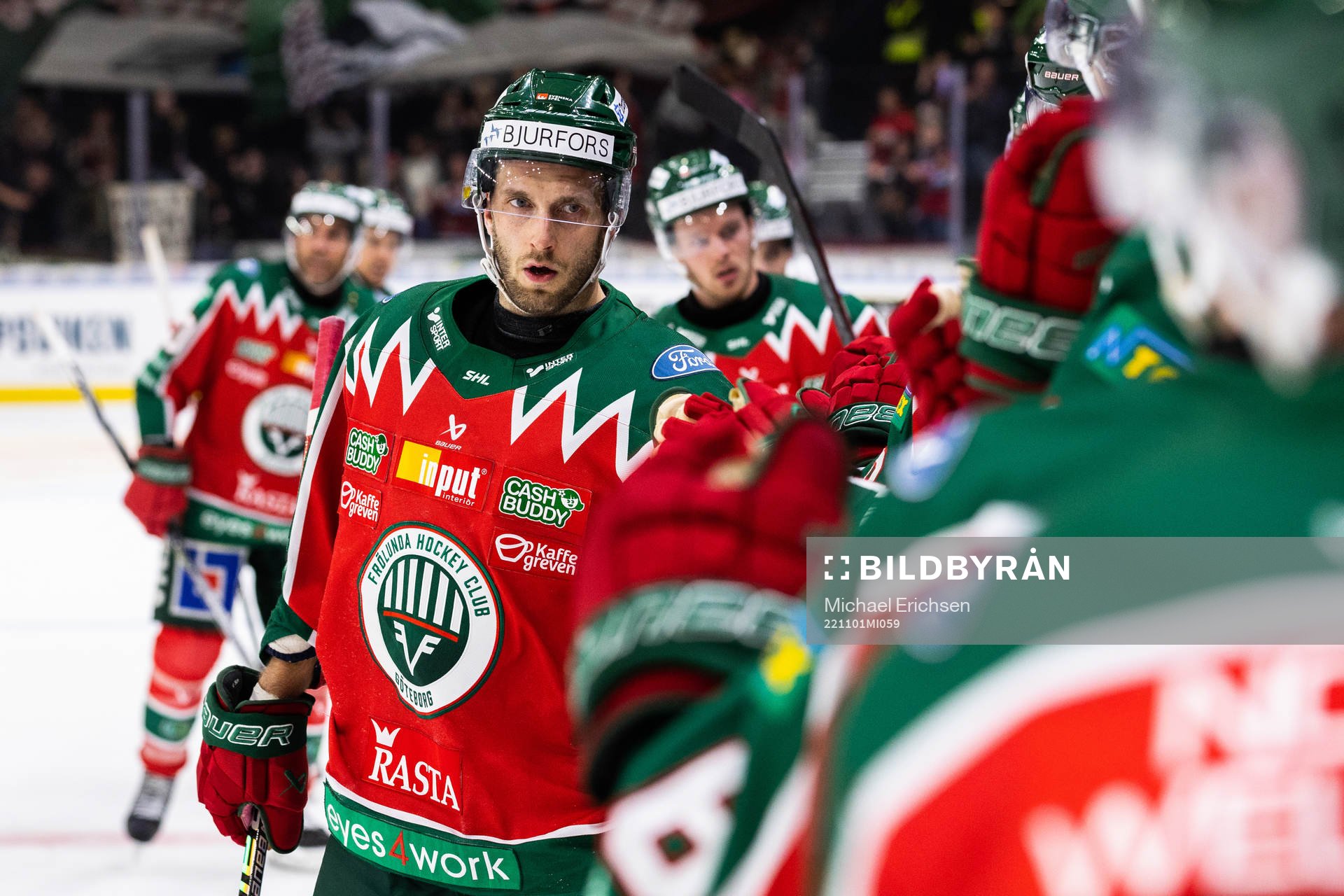 Frölundas Petteri Lindbohm jublar