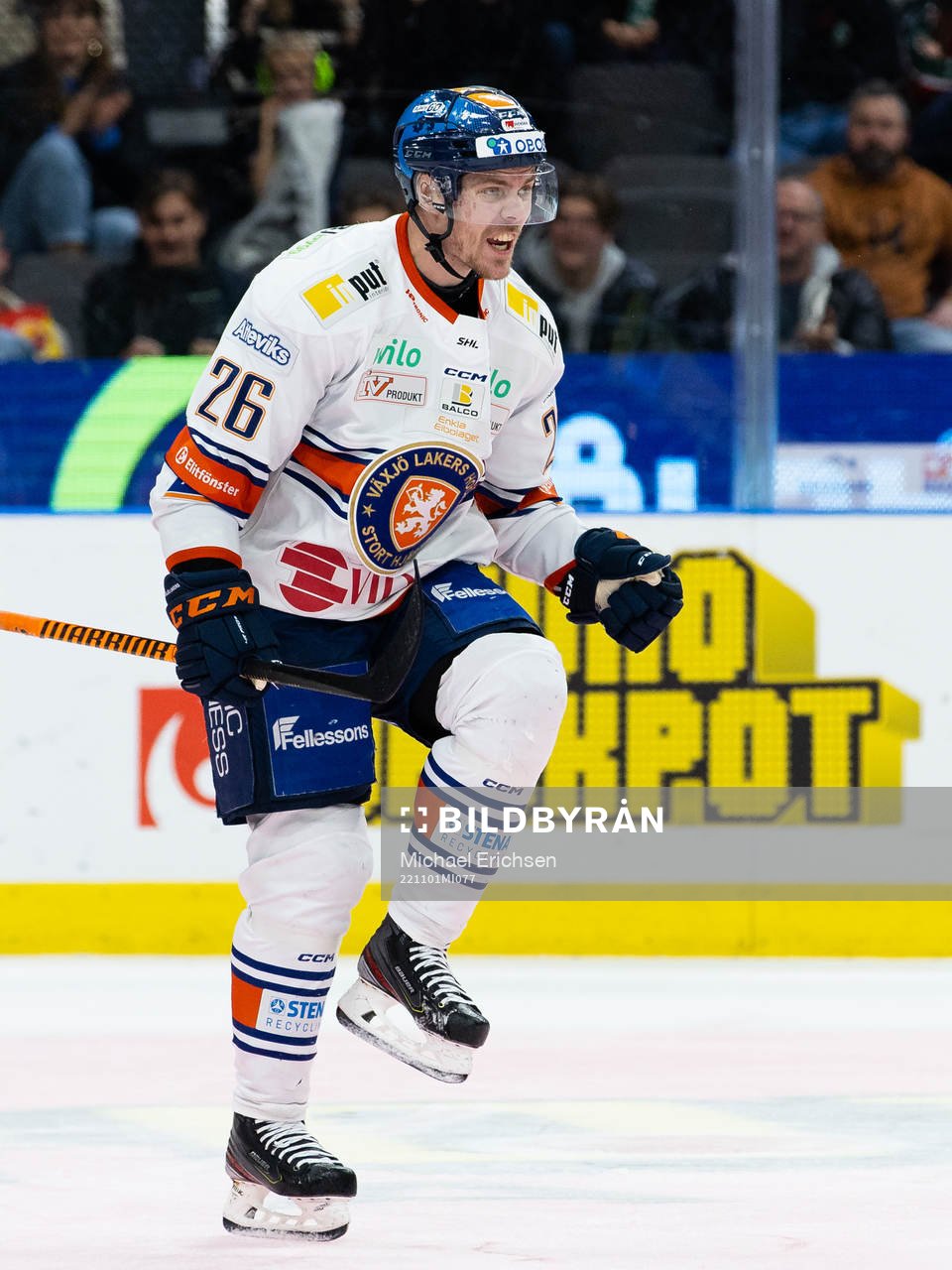 Växjös Joel Kellman jublar