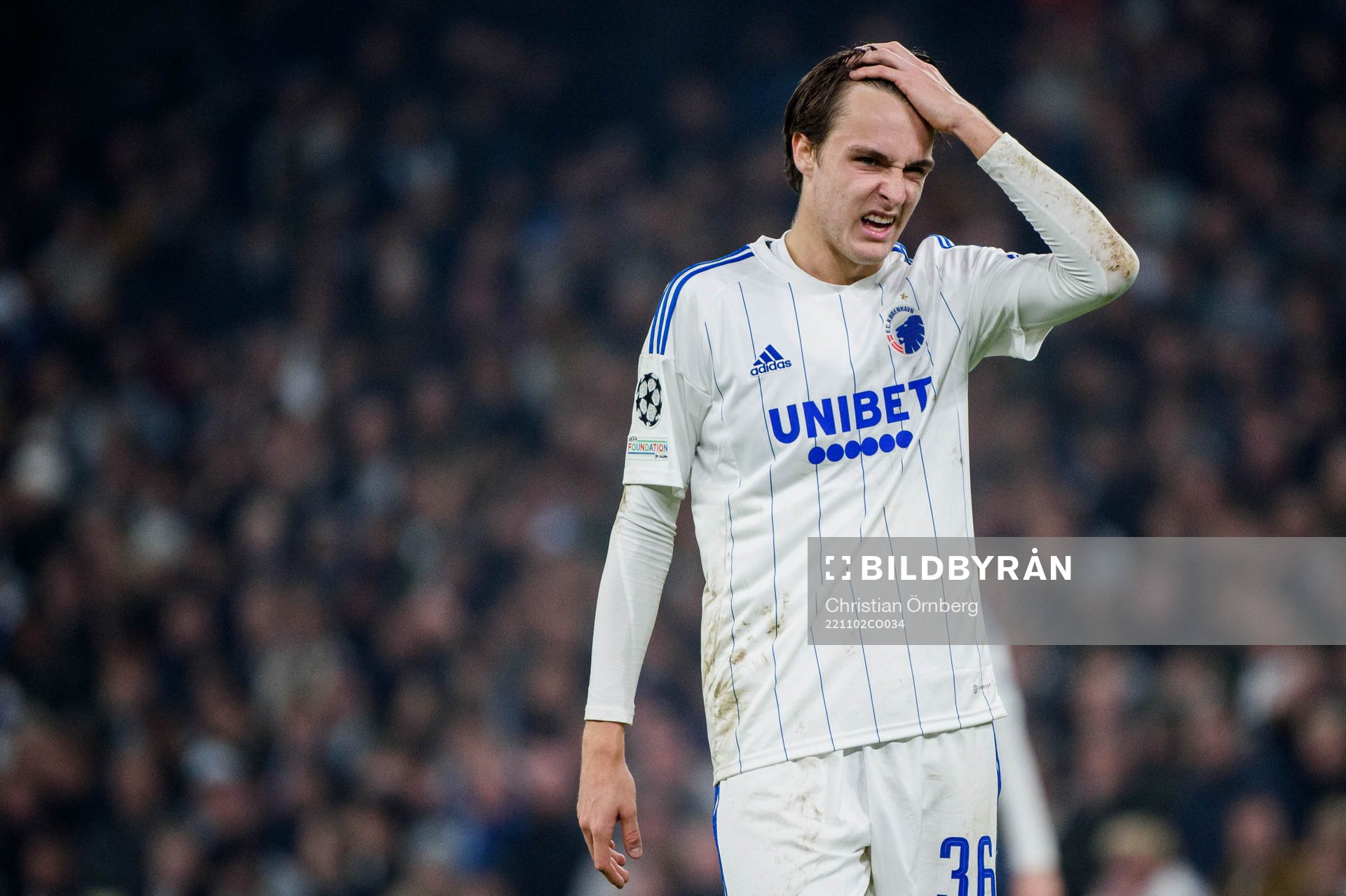 William Clem of FC Copenhagen looks dejected