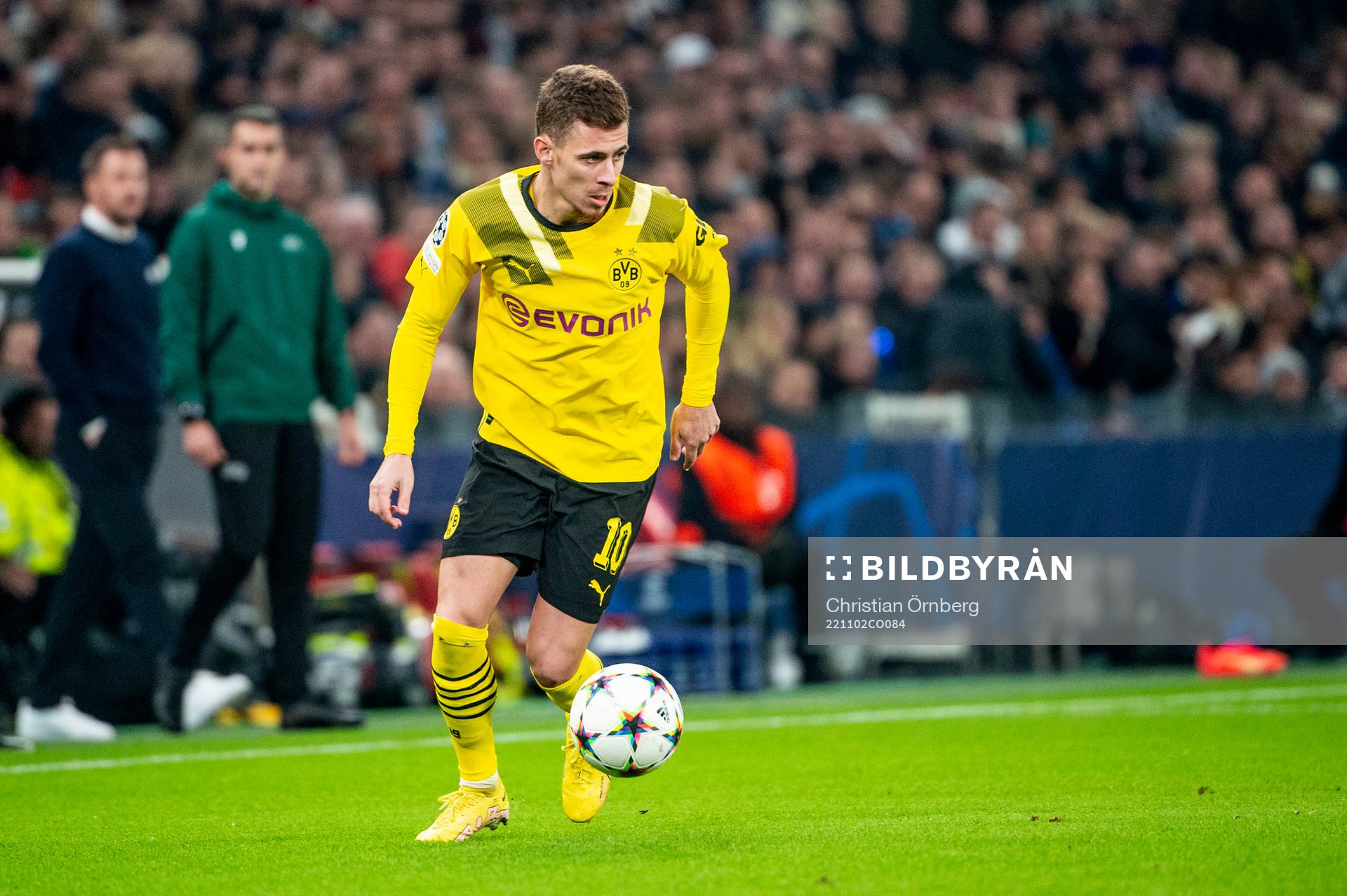 Thorgan Hazard of Dortmund during the UEFA Champions League football match between FC Copenhagen and Dortmund on November 2, 2022 in Copenhagen.