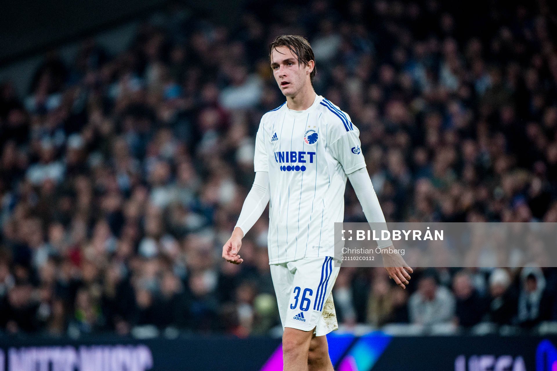 William Clem of FC Copenhagen during the UEFA Champions League football match between FC Copenhagen and Dortmund on November 2, 2022 in Copenhagen. 