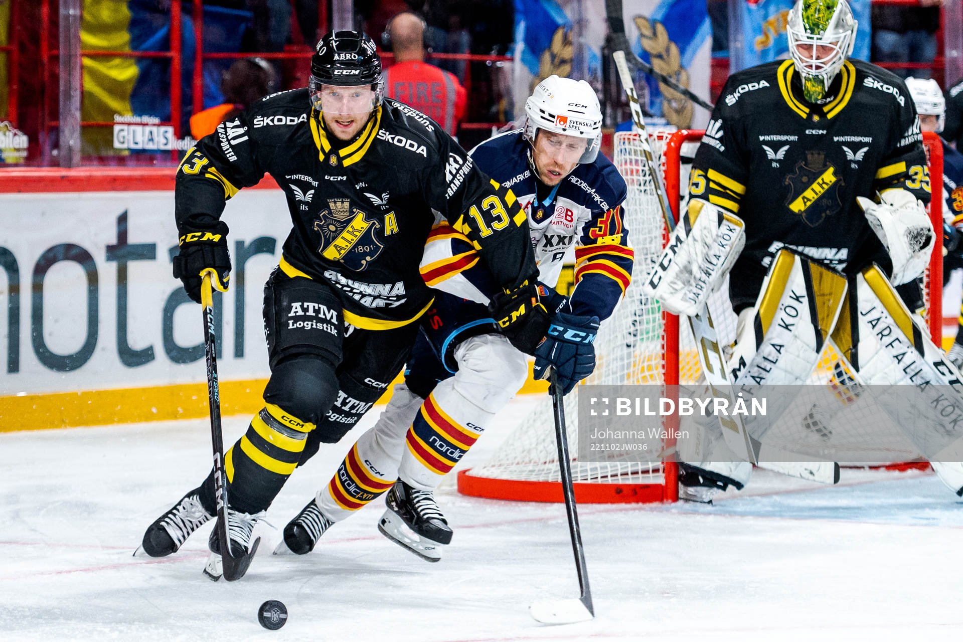 AIKs Axel Wemmenborn och Djurgårdens John Norman