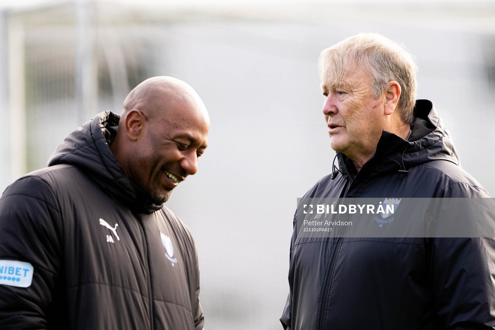 Head coach Åge Hareide and assistant coach Jeffrey Aubynn