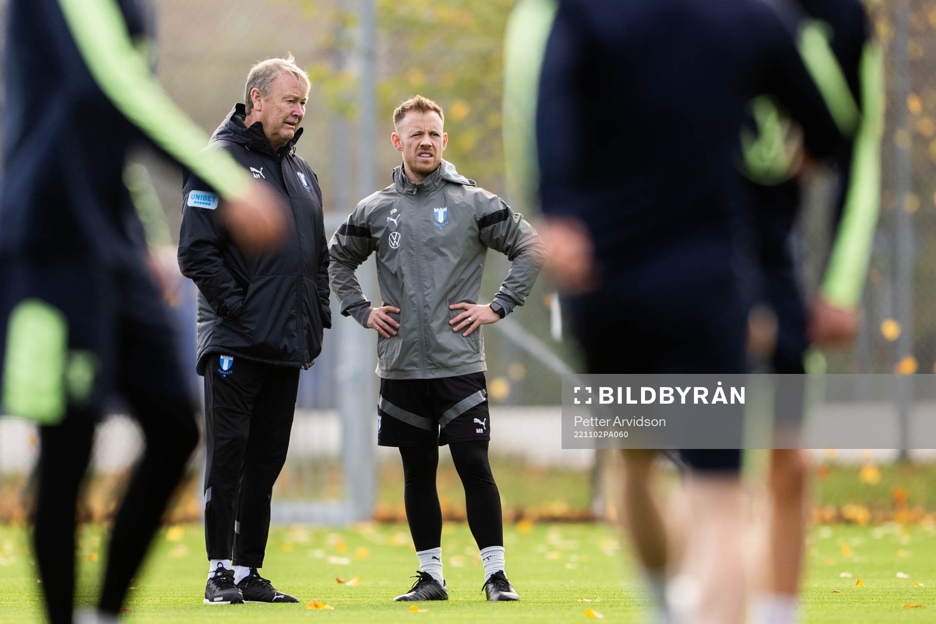 Head coach Åge Hareide and fitness trainer Mark Read
