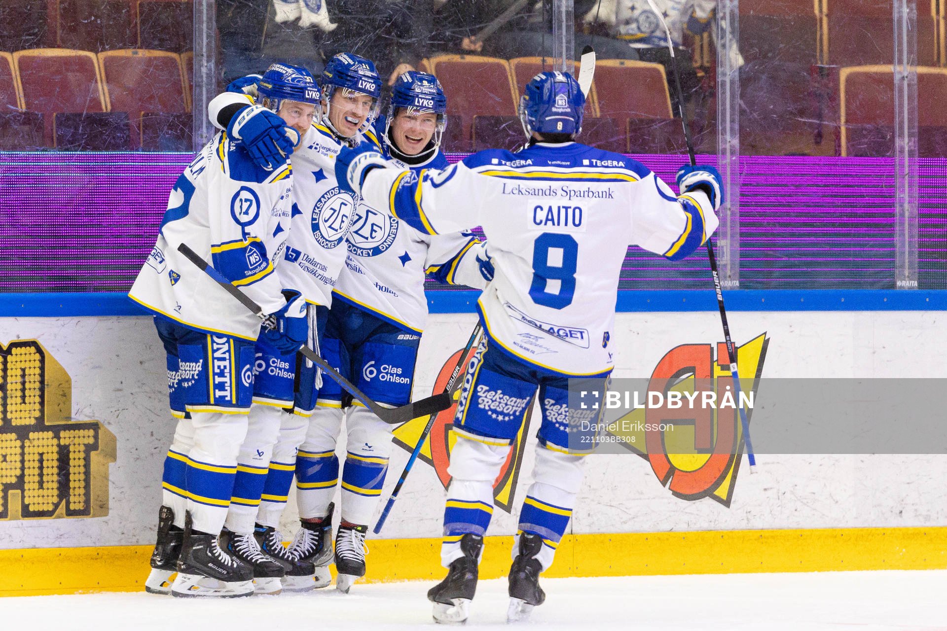 Leksands Anton Lindholm, Martin Karlsson, Patrik Zackrisson