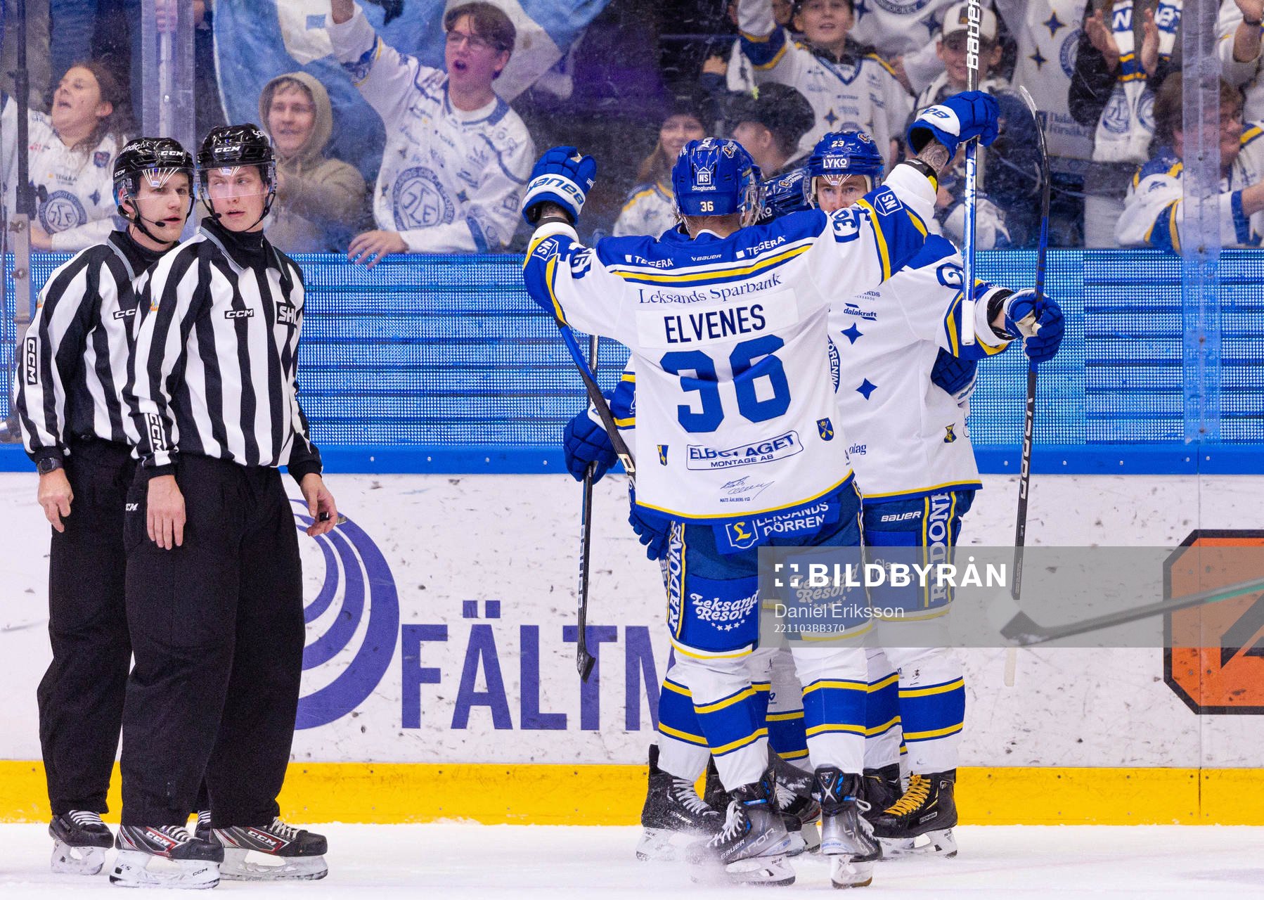 Leksands Mikael Ruohomaa jublar