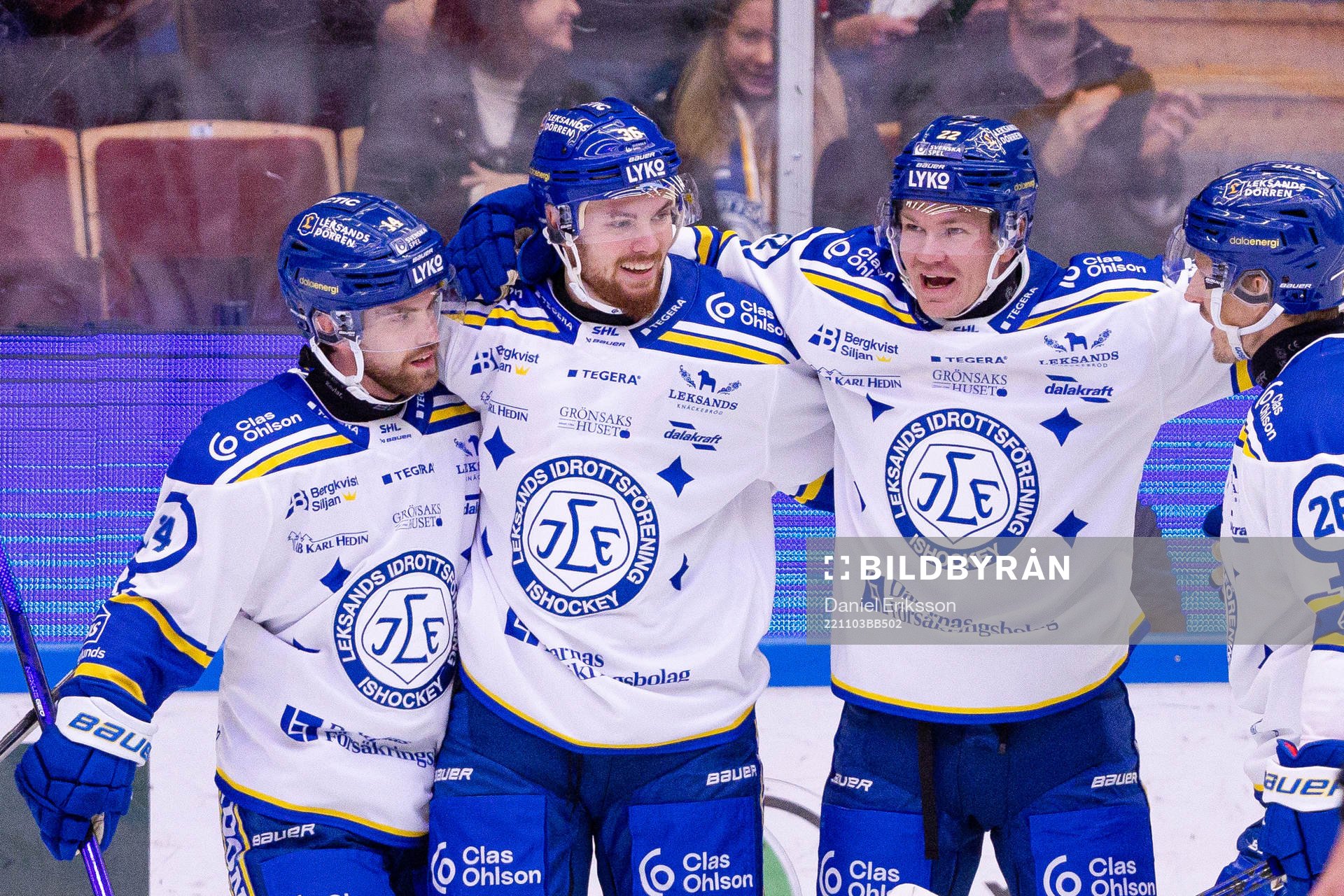 Leksands Oskar Lang , Lucas Elvenes, Tobias Ekberg och