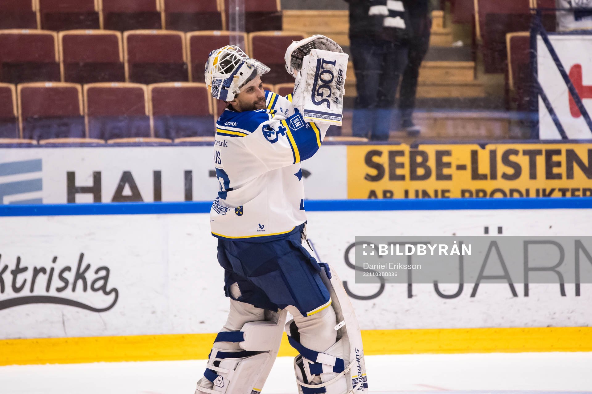 Leksands målvakt Mantas Armalis jubel
