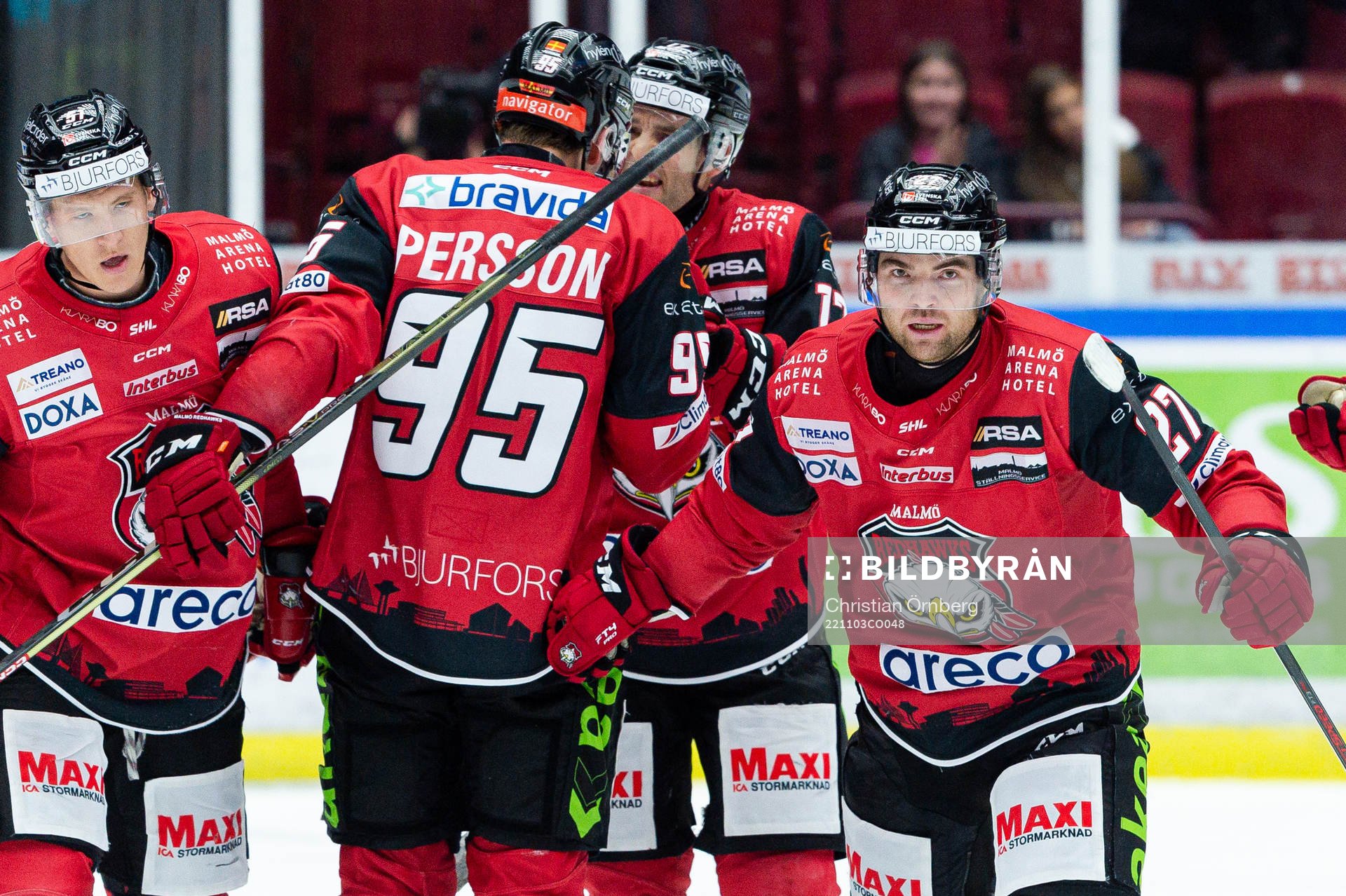 Malmö Redhawks Ponthus Westerholm jublar