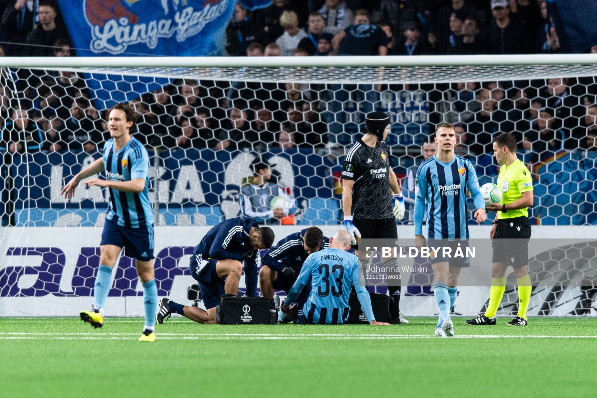 Marcus Danielson of Djurgården in pain