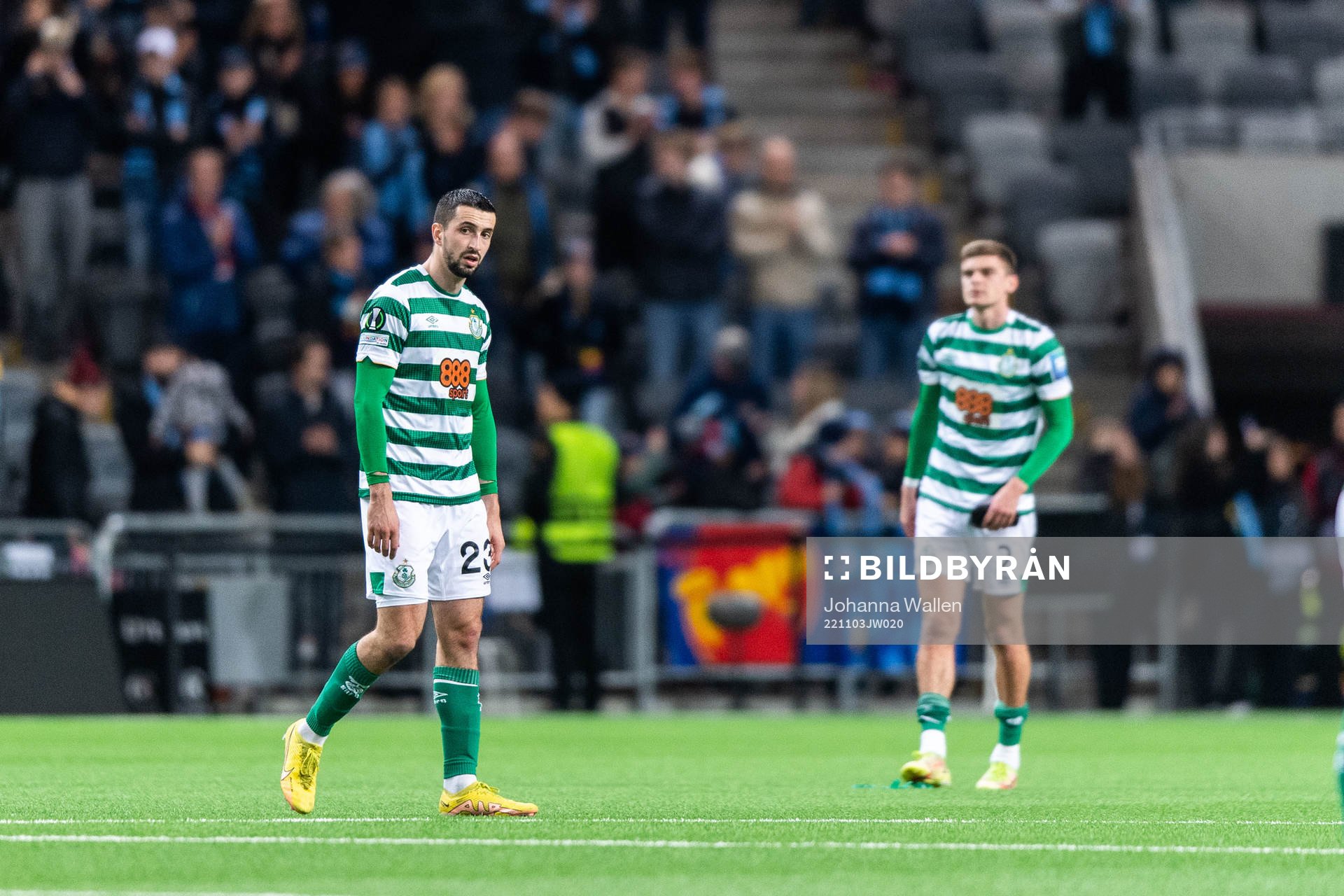 Neil Farrugia and Sean Gannon of Shamrock Rovers looks
